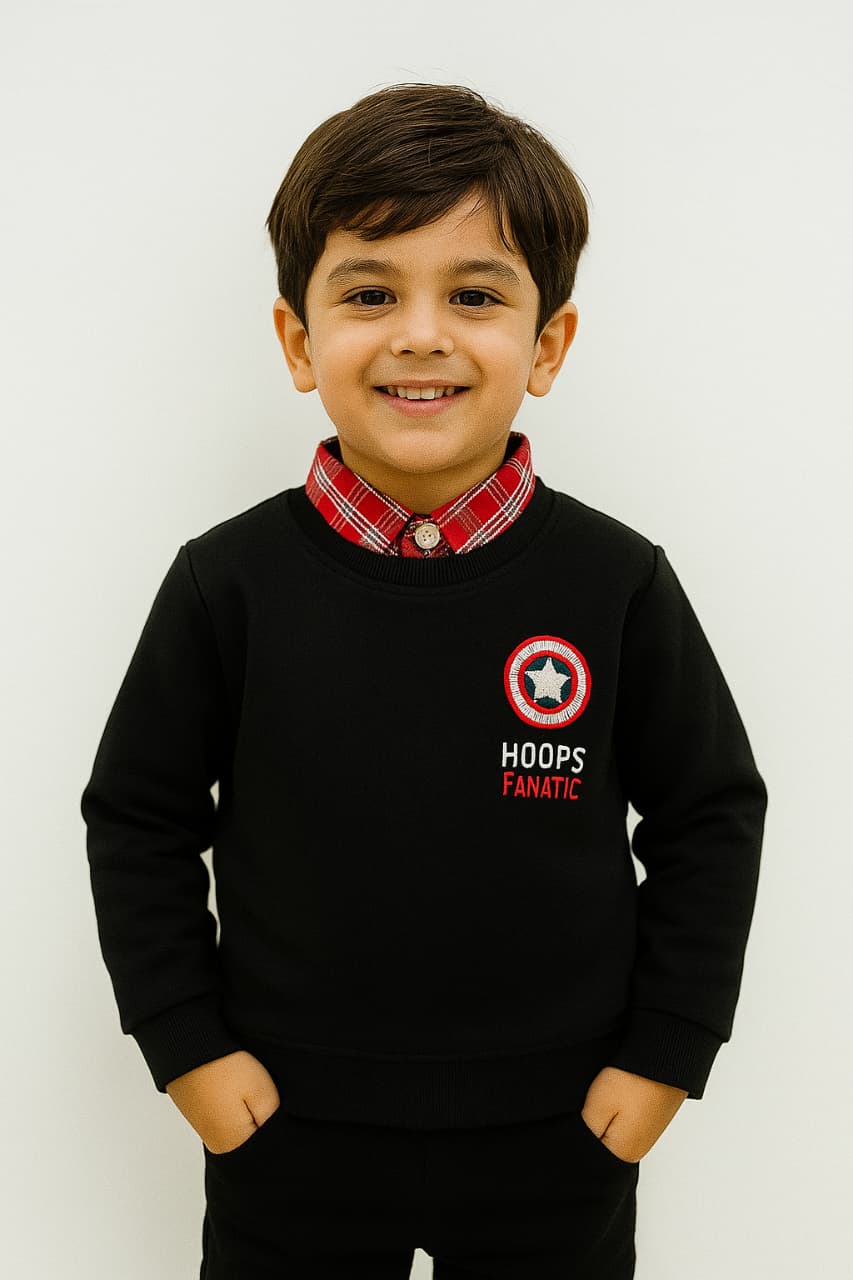Double Shirt Style Sweatshirt for Boys